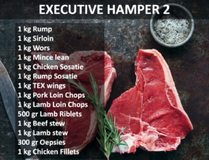 Picture of steaks and the executive hamper 2 description