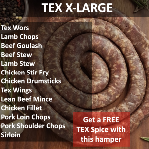 Image of a Boere wors and the X-Large hamper